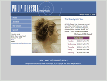 Tablet Screenshot of philiprussellhairdesign.com